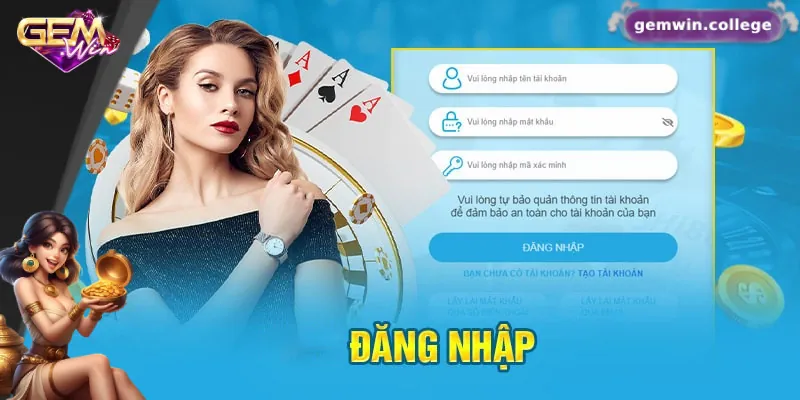 Hướng dẫn đăng nhập tài khoản tại Gemwin